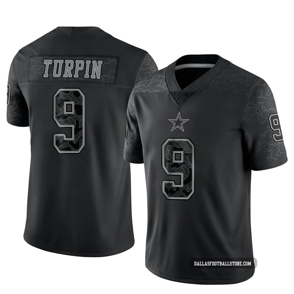 KaVontae Turpin Dallas Cowboys ＃9 Limited Youth Black Reflective Jersey