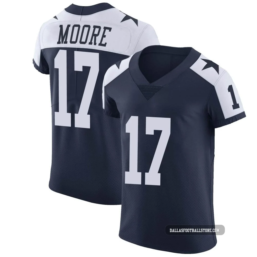 Kellen Moore Dallas Cowboys ＃17 Elite Men's Navy Alternate Vapor Untouchable Jersey