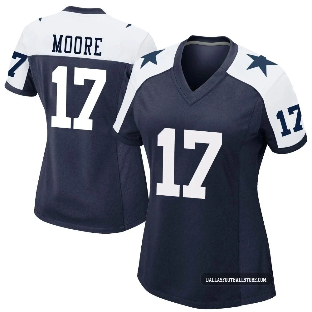 Kellen Moore Dallas Cowboys ＃17 Game Women's Navy Alternate Jersey