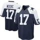 Kellen Moore Dallas Cowboys ＃17 Game Youth Navy Blue Throwback Jersey