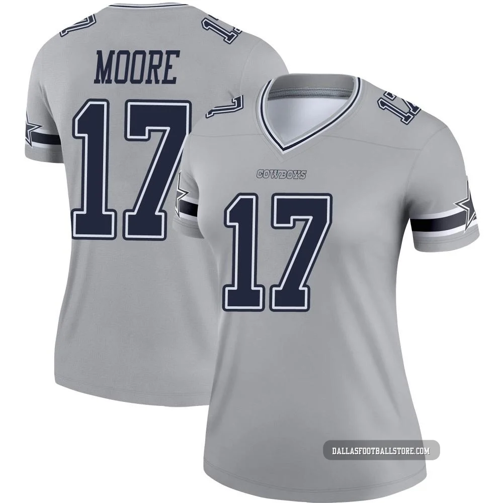 Kellen Moore Dallas Cowboys ＃17 Legend Women's Gray Inverted Jersey