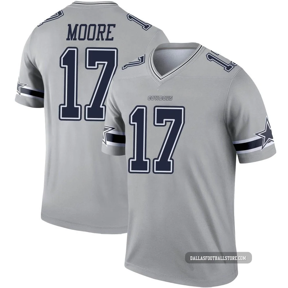Kellen Moore Dallas Cowboys ＃17 Legend Youth Gray Inverted Jersey