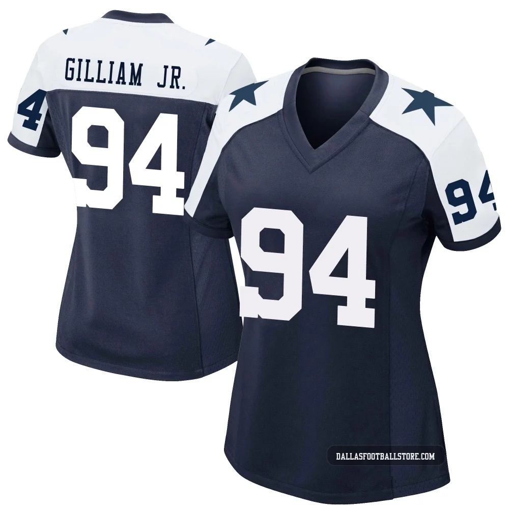 Kelvin Gilliam Jr. Dallas Cowboys ＃94 Game Women's Navy Alternate Jersey