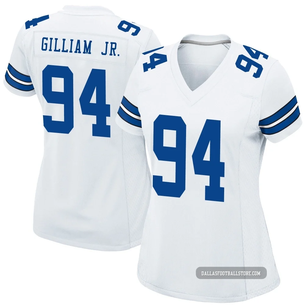 Kelvin Gilliam Jr. Dallas Cowboys ＃94 Game Women's White Jersey