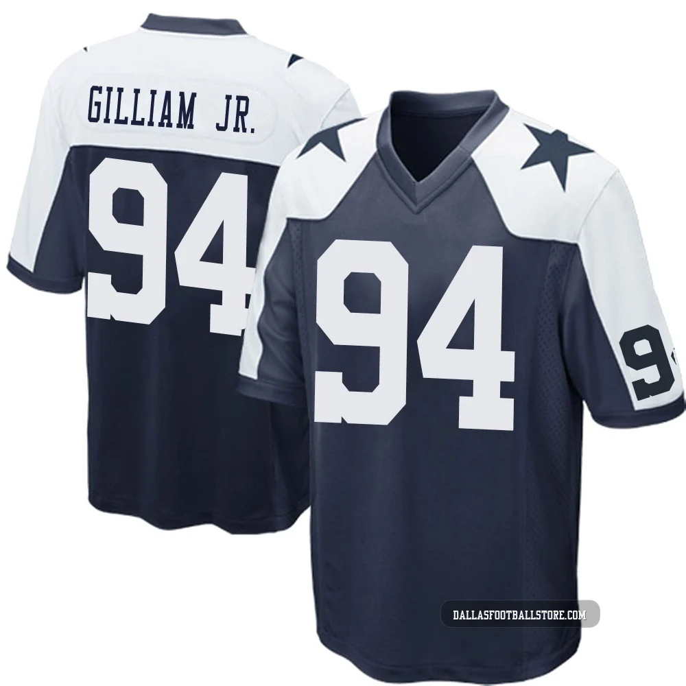 Kelvin Gilliam Jr. Dallas Cowboys ＃94 Game Youth Navy Blue Throwback Jersey