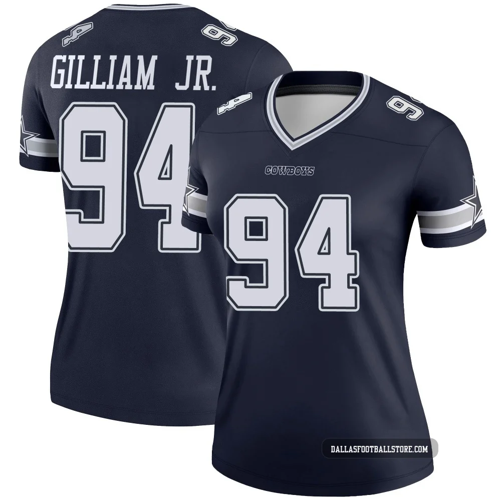 Kelvin Gilliam Jr. Dallas Cowboys ＃94 Legend Women's Navy Jersey