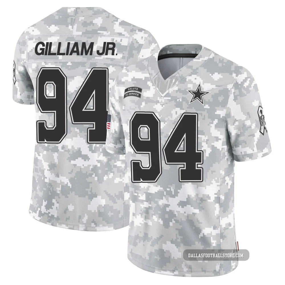 Kelvin Gilliam Jr. Dallas Cowboys ＃94 Limited Men's Arctic Camo 2024 Salute to Service Jersey