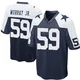 Kenneth Murray Jr. Dallas Cowboys ＃59 Game Men's Navy Blue Throwback Jersey