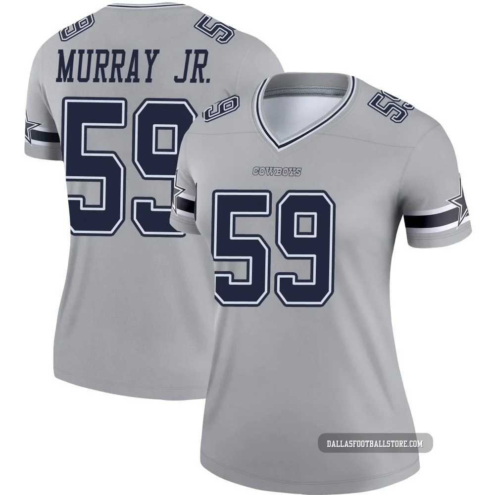 Kenneth Murray Jr. Dallas Cowboys ＃59 Legend Women's Gray Inverted Jersey