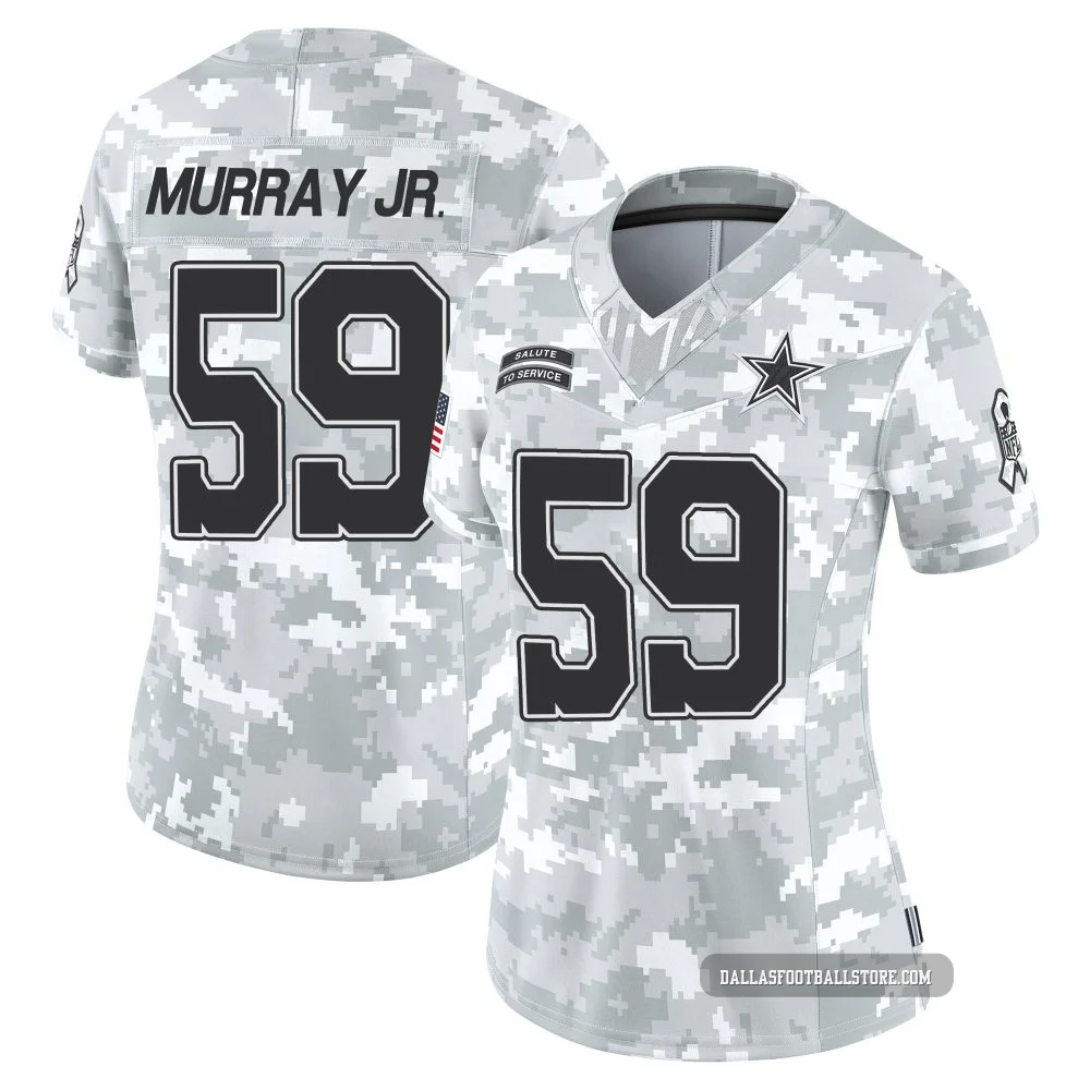 Kenneth Murray Jr. Dallas Cowboys ＃59 Limited Women's Arctic Camo 2024 Salute to Service Jersey