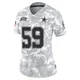 Kenneth Murray Jr. Dallas Cowboys ＃59 Limited Women's Arctic Camo 2024 Salute to Service Jersey