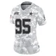 Kenny Clark Dallas Cowboys ＃95 Limited Women's Arctic Camo 2024 Salute to Service Jersey