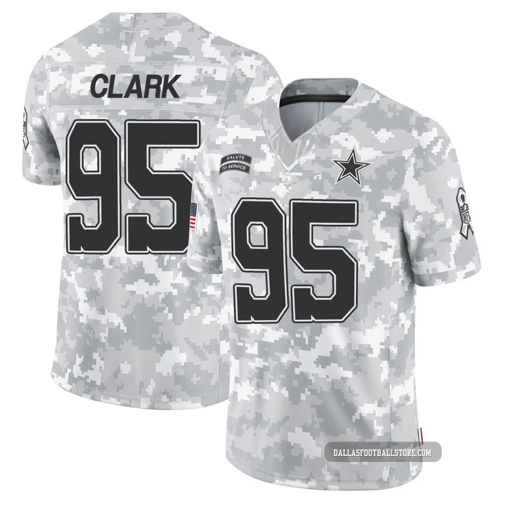 Kenny Clark Dallas Cowboys ＃95 Limited Youth Arctic Camo 2024 Salute to Service Jersey