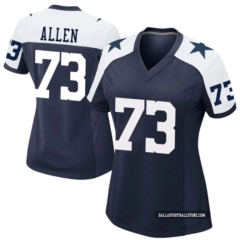 Larry Allen Dallas Cowboys ＃73 Game Women's Navy Alternate Jersey