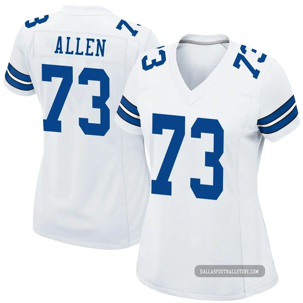 Larry Allen Dallas Cowboys ＃73 Game Women's White Jersey