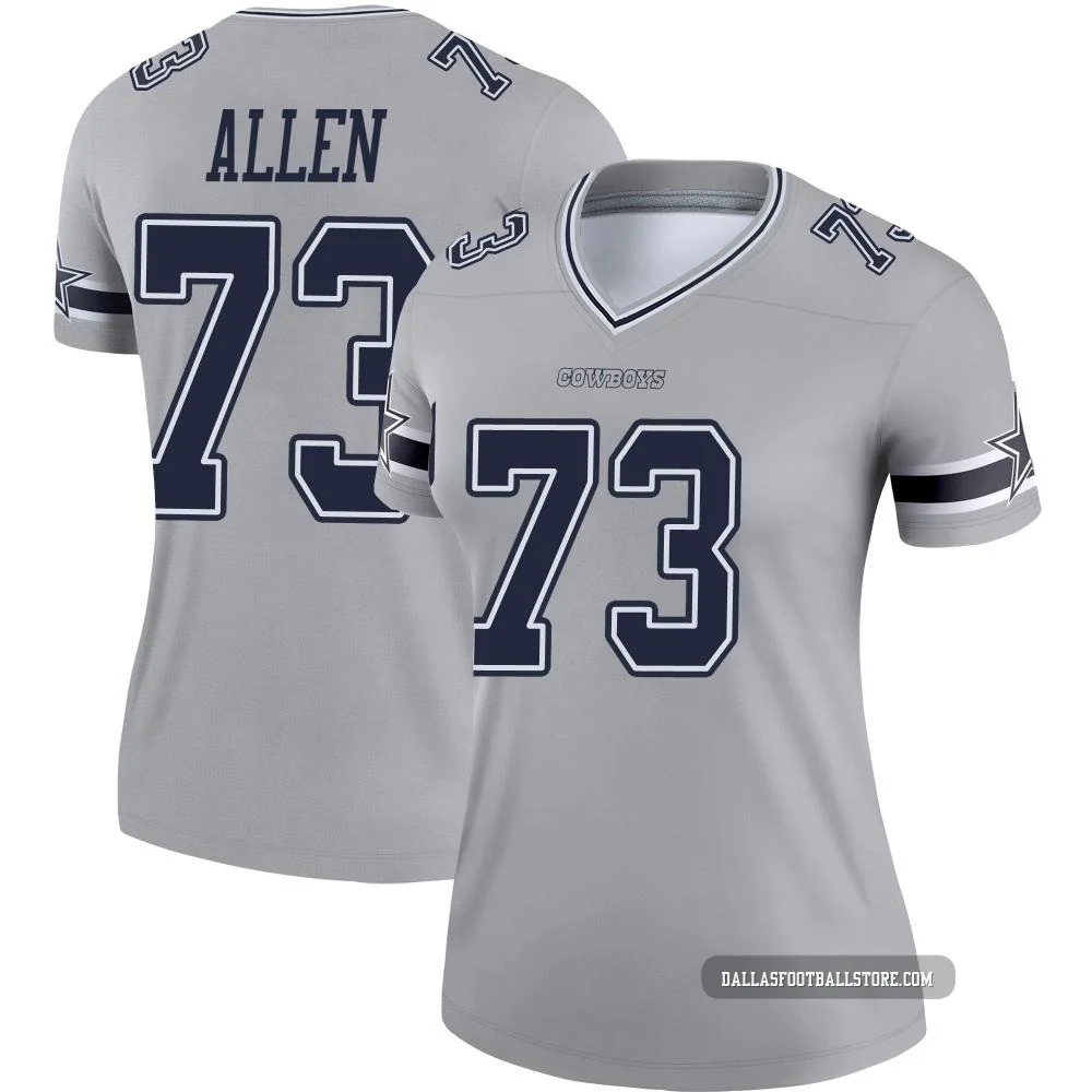 Larry Allen Dallas Cowboys ＃73 Legend Women's Gray Inverted Jersey