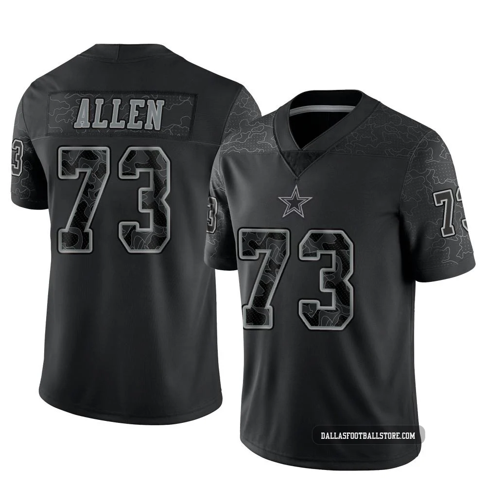 Larry Allen Dallas Cowboys ＃73 Limited Men's Black Reflective Jersey