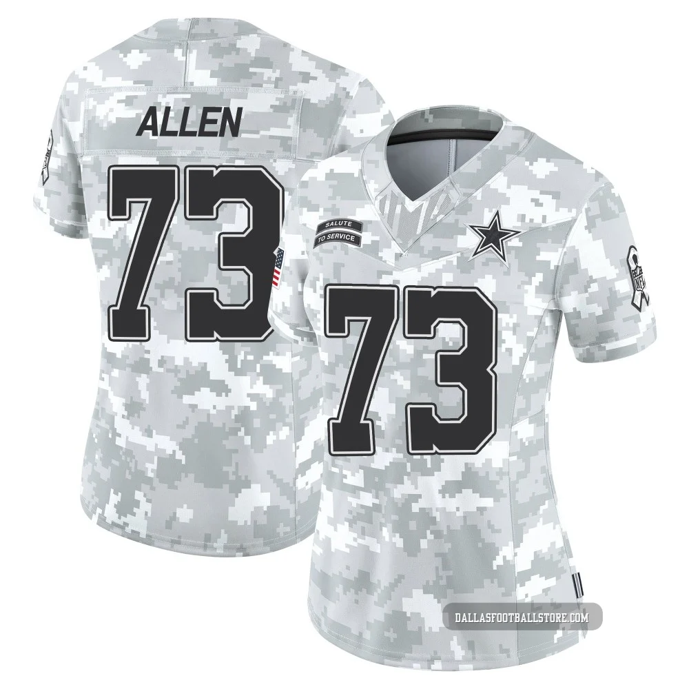 Larry Allen Dallas Cowboys ＃73 Limited Women's Arctic Camo 2024 Salute to Service Jersey