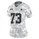 Larry Allen Dallas Cowboys ＃73 Limited Women's Arctic Camo 2024 Salute to Service Jersey