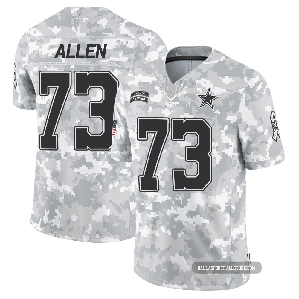 Larry Allen Dallas Cowboys ＃73 Limited Youth Arctic Camo 2024 Salute to Service Jersey