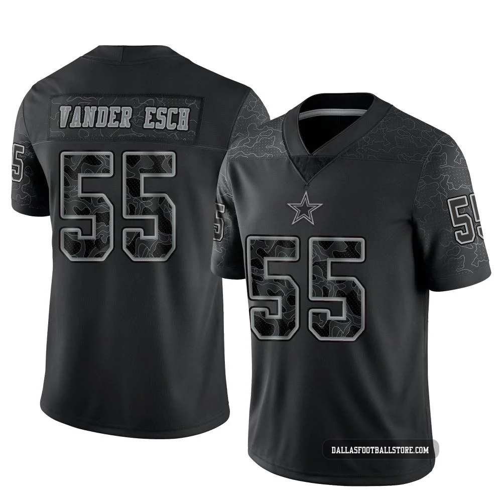 Leighton Vander Esch Dallas Cowboys ＃55 Limited Men's Black Reflective Jersey