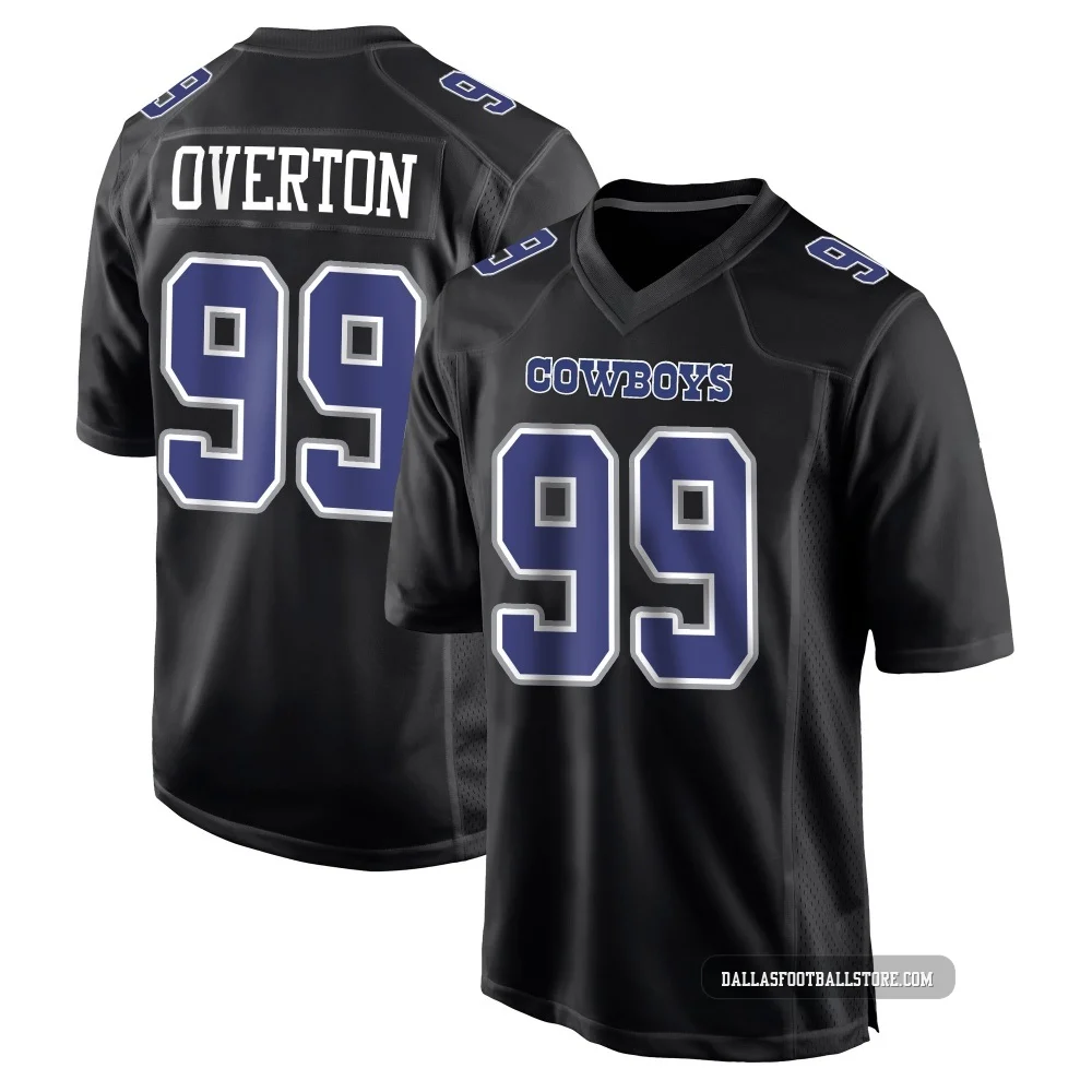 LT Overton Dallas Cowboys ＃99 Game Men's Black Carbon Fashion Jersey