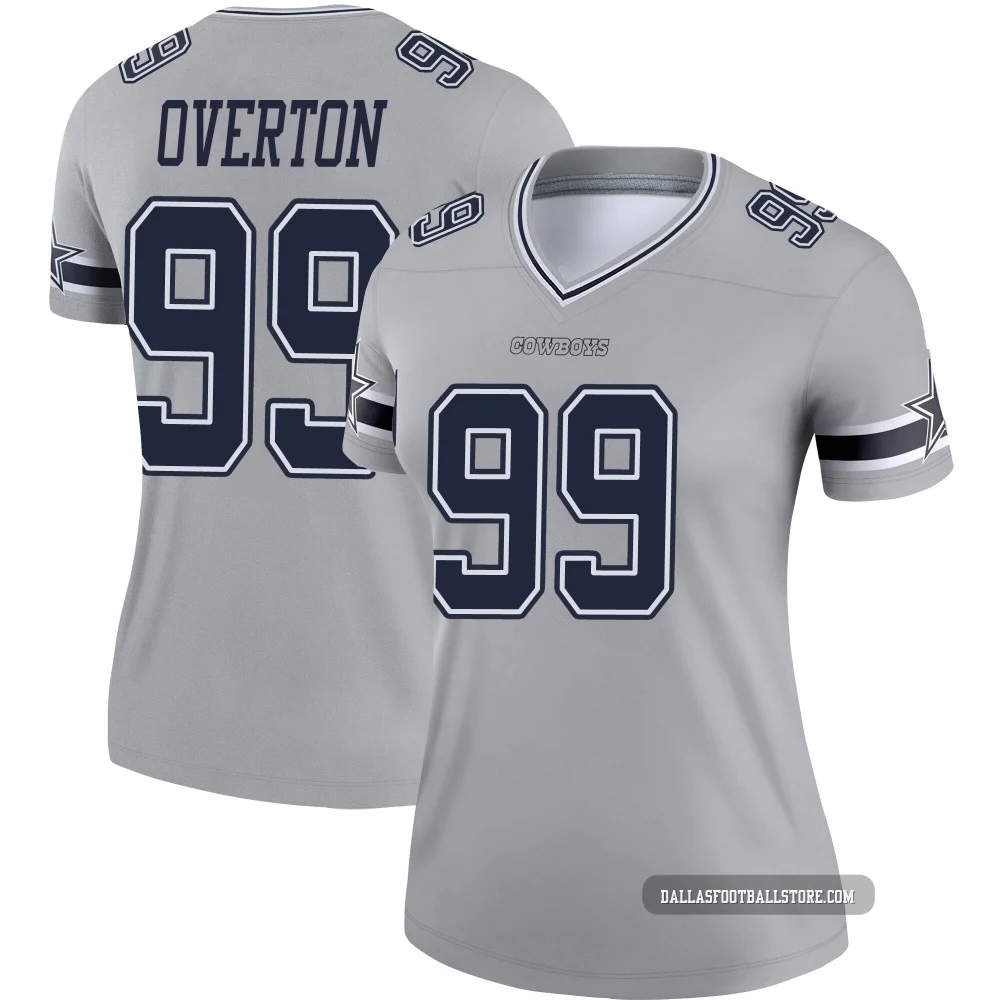 LT Overton Dallas Cowboys ＃99 Legend Women's Gray Inverted Jersey