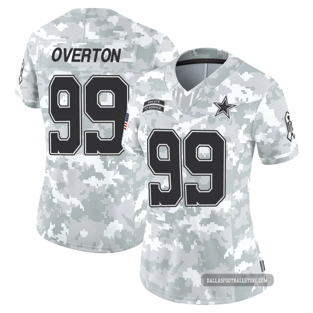 LT Overton Dallas Cowboys ＃99 Limited Women's Arctic Camo 2024 Salute to Service Jersey
