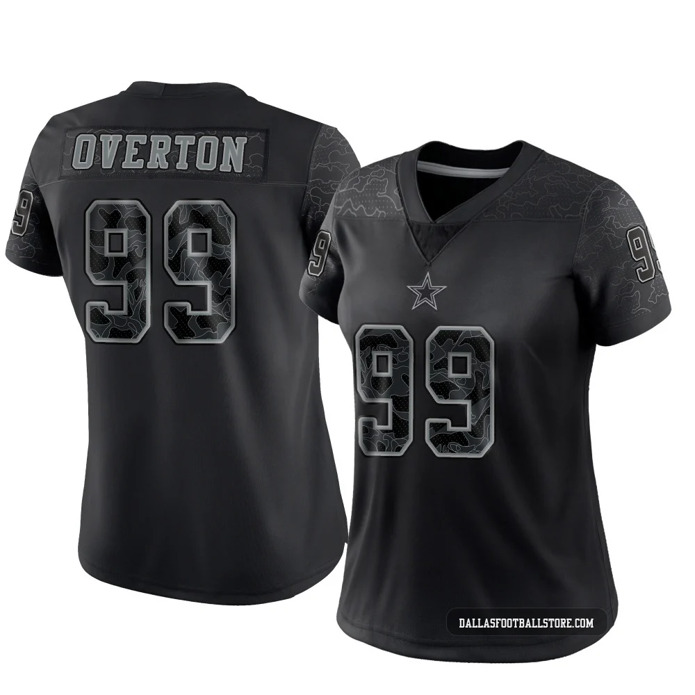 LT Overton Dallas Cowboys ＃99 Limited Women's Black Reflective Jersey