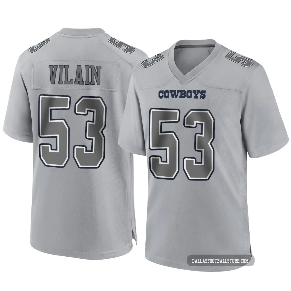 Luiji Vilain Dallas Cowboys ＃53 Game Men's Gray Atmosphere Fashion Jersey