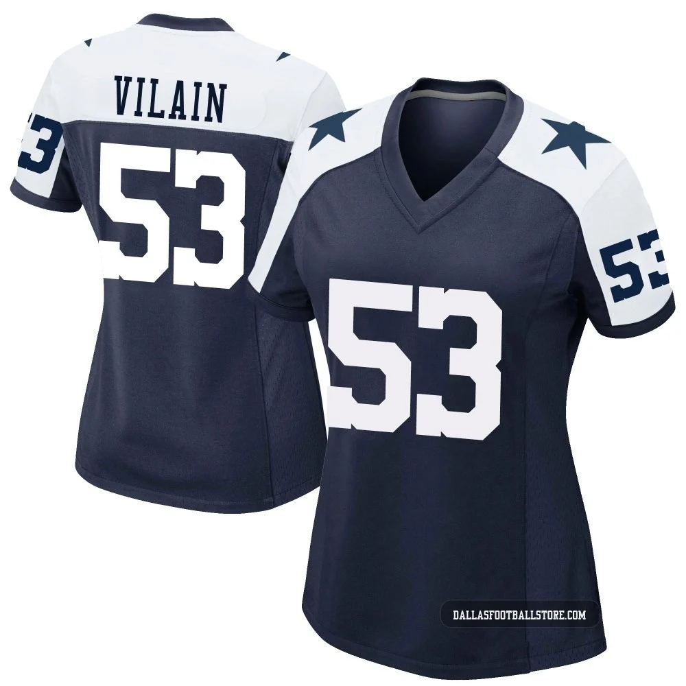 Luiji Vilain Dallas Cowboys ＃53 Game Women's Navy Alternate Jersey
