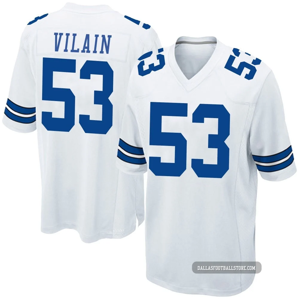 Luiji Vilain Dallas Cowboys ＃53 Game Youth White Jersey
