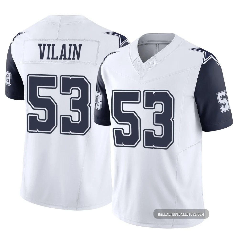 Luiji Vilain Dallas Cowboys ＃53 Limited Men's White 2nd Alternate Vapor F.U.S.E. Jersey