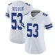 Luiji Vilain Dallas Cowboys ＃53 Limited Women's White Vapor Untouchable Jersey