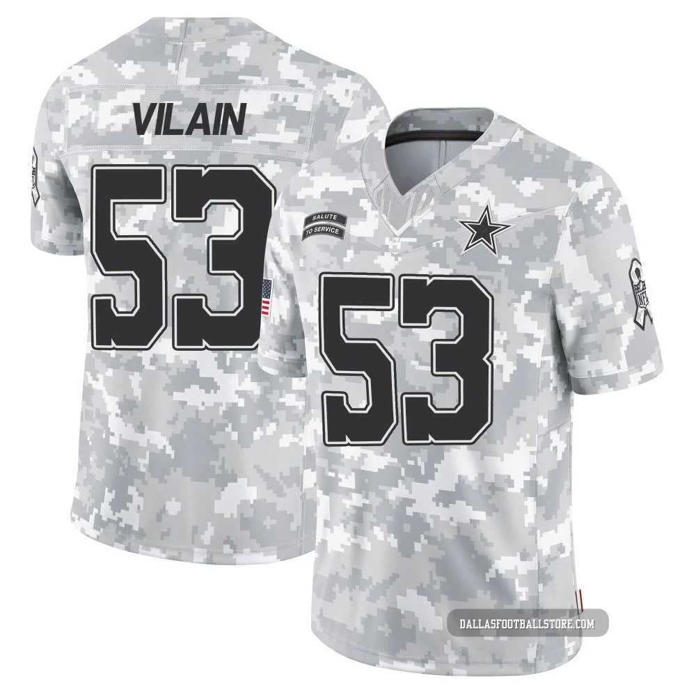 Luiji Vilain Dallas Cowboys ＃53 Limited Youth Arctic Camo 2024 Salute to Service Jersey