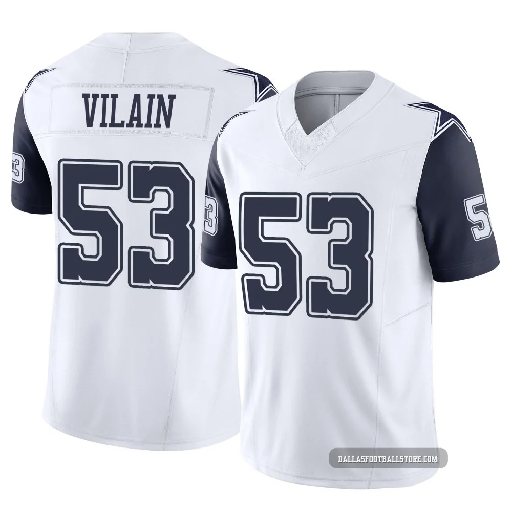 Luiji Vilain Dallas Cowboys ＃53 Limited Youth White 2nd Alternate Vapor F.U.S.E. Jersey