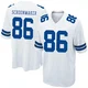 Luke Schoonmaker Dallas Cowboys ＃86 Game Men's White Jersey