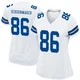 Luke Schoonmaker Dallas Cowboys ＃86 Game Women's White Jersey