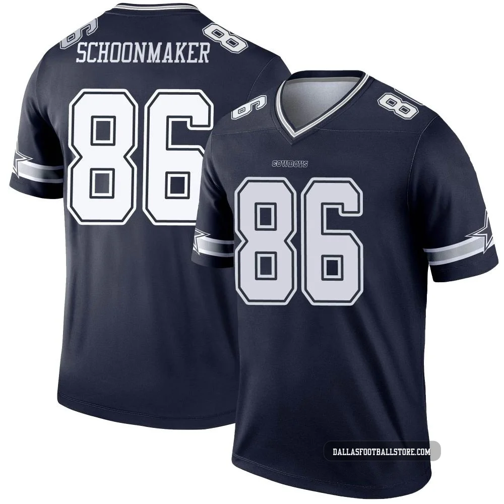Luke Schoonmaker Dallas Cowboys ＃86 Legend Men's Navy Jersey