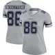 Luke Schoonmaker Dallas Cowboys ＃86 Legend Women's Gray Inverted Jersey