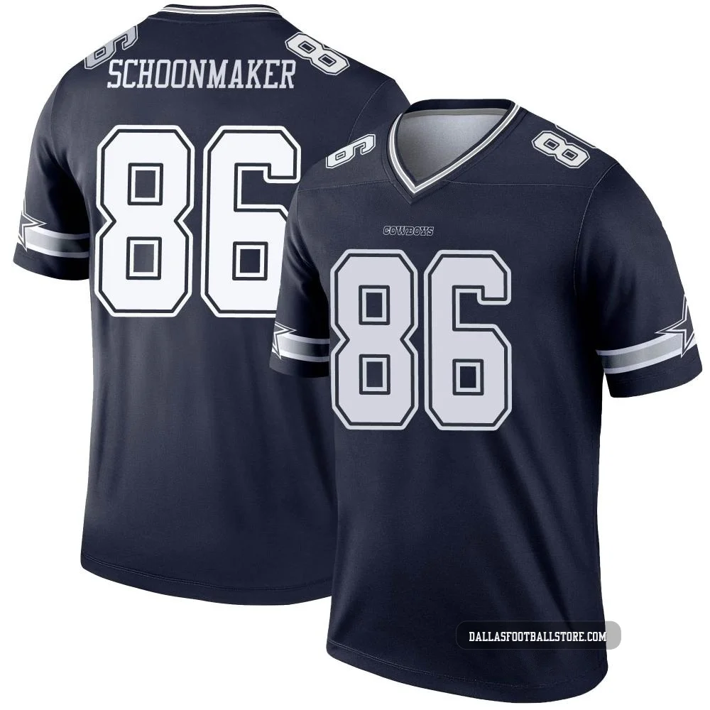 Luke Schoonmaker Dallas Cowboys ＃86 Legend Youth Navy Jersey