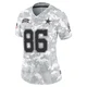 Luke Schoonmaker Dallas Cowboys ＃86 Limited Women's Arctic Camo 2024 Salute to Service Jersey