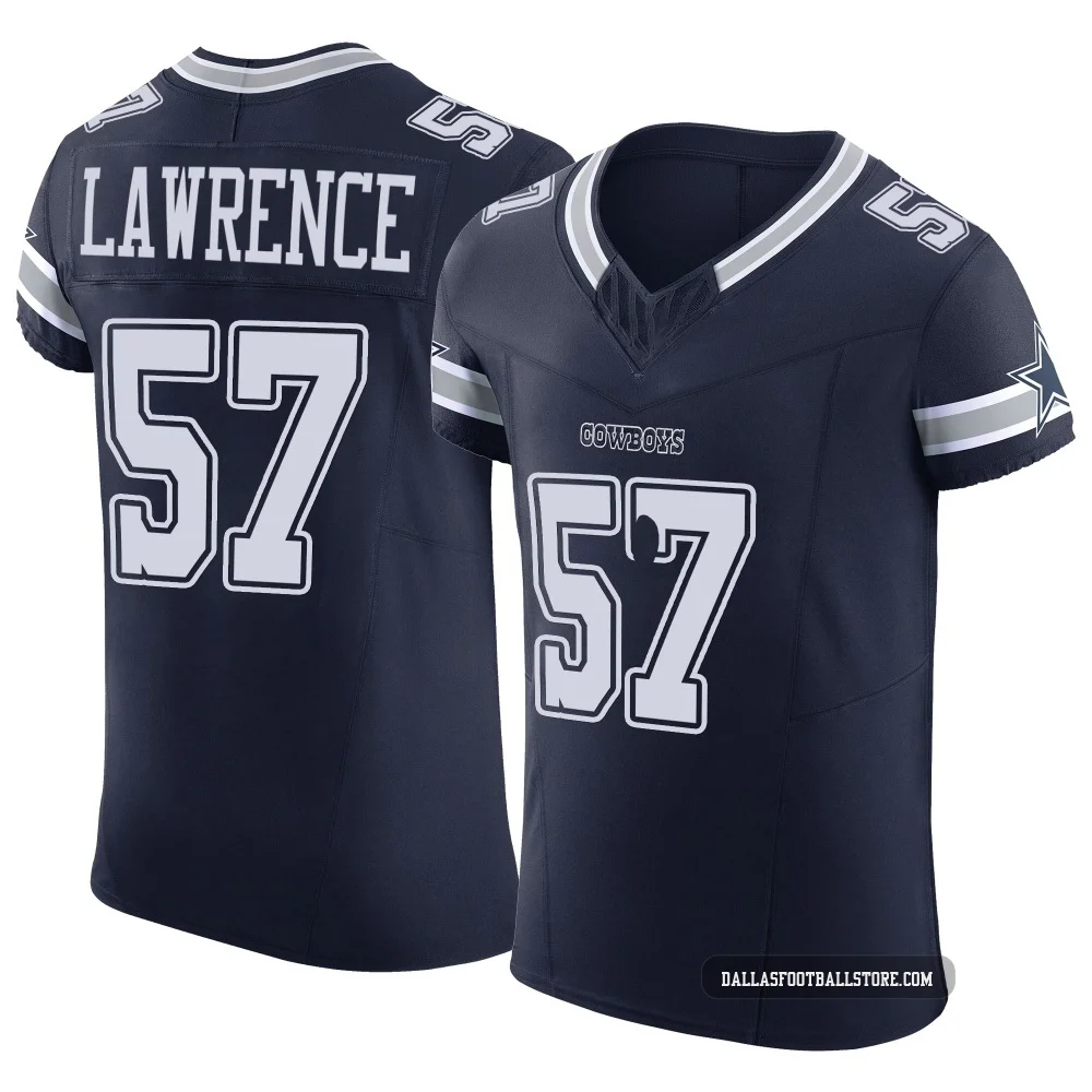 Malachi Lawrence Dallas Cowboys ＃57 Elite Men's Navy Vapor F.U.S.E. Jersey