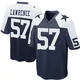Malachi Lawrence Dallas Cowboys ＃57 Game Men's Navy Blue Throwback Jersey