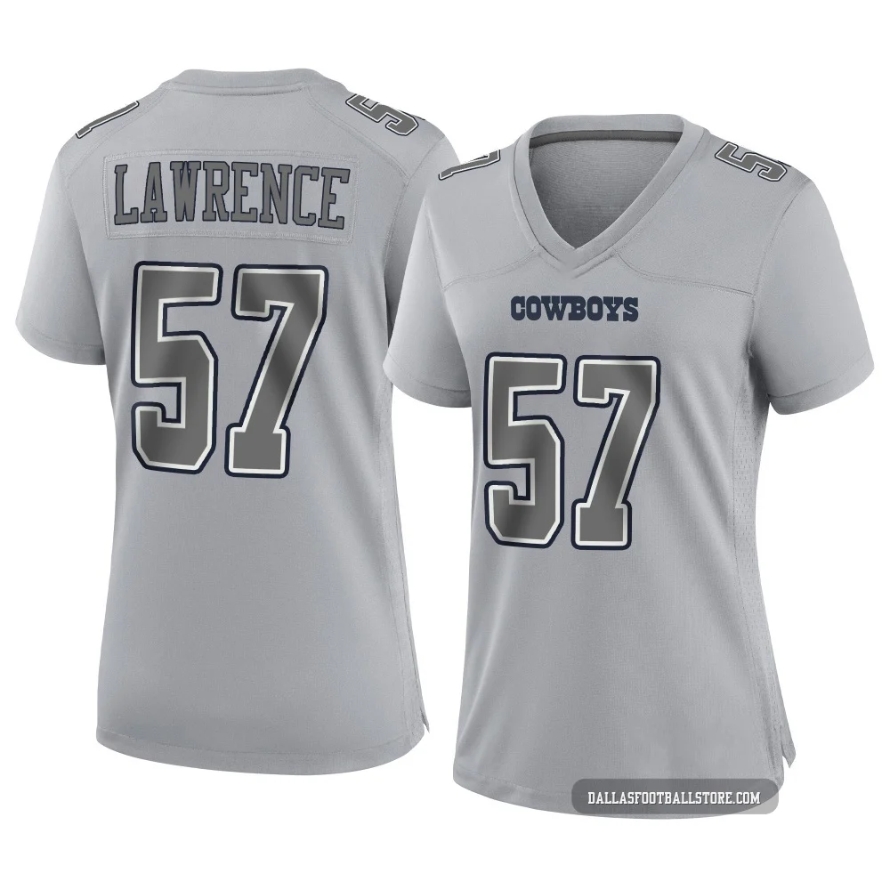 Malachi Lawrence Dallas Cowboys ＃57 Game Women's Gray Atmosphere Fashion Jersey