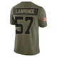 Malachi Lawrence Dallas Cowboys ＃57 Limited Men's Olive 2025 Salute to Service Jersey
