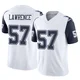 Malachi Lawrence Dallas Cowboys ＃57 Limited Men's White 2nd Alternate Vapor F.U.S.E. Jersey