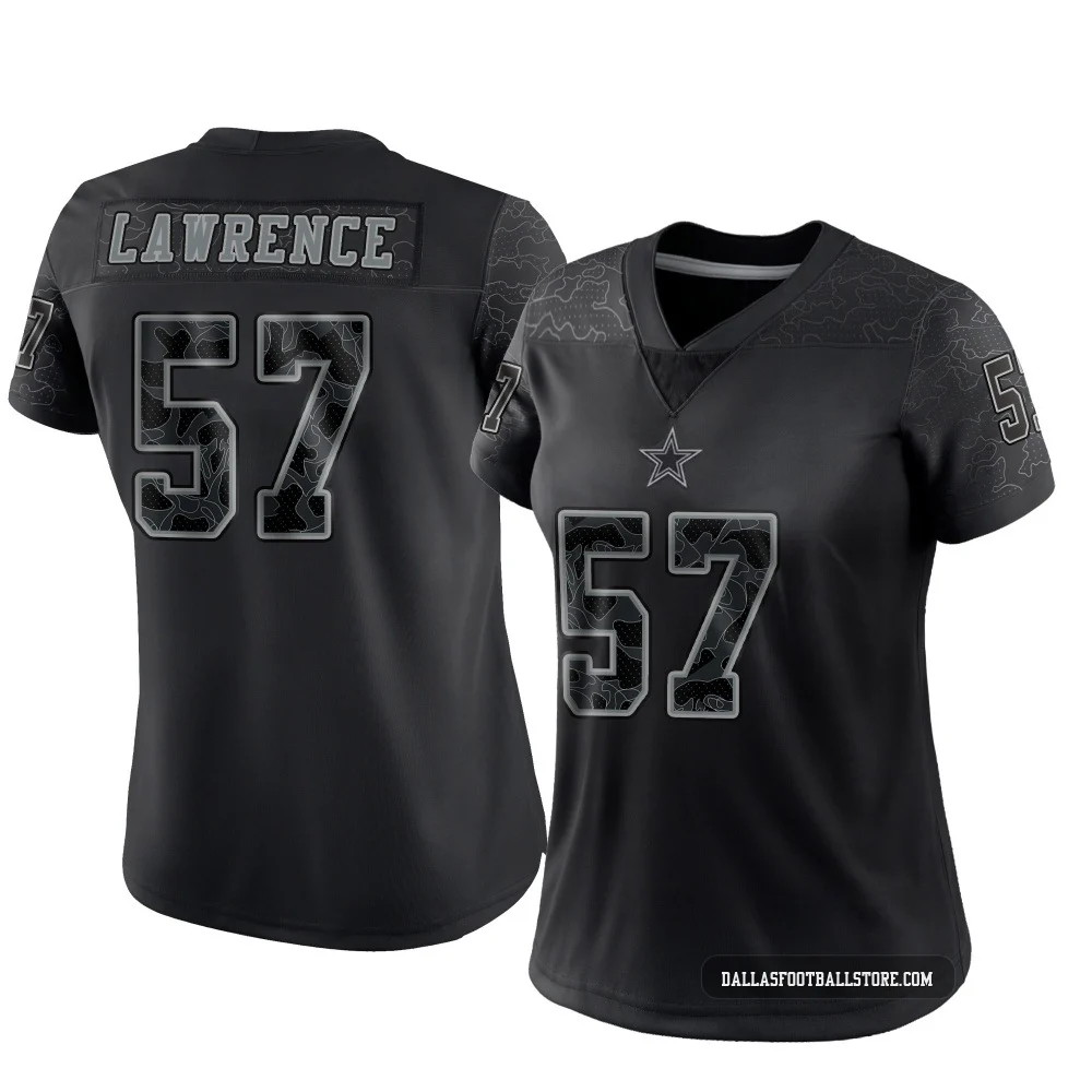 Malachi Lawrence Dallas Cowboys ＃57 Limited Women's Black Reflective Jersey