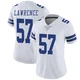 Malachi Lawrence Dallas Cowboys ＃57 Limited Women's White Vapor Untouchable Jersey