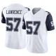 Malachi Lawrence Dallas Cowboys ＃57 Limited Youth White 2nd Alternate Vapor F.U.S.E. Jersey
